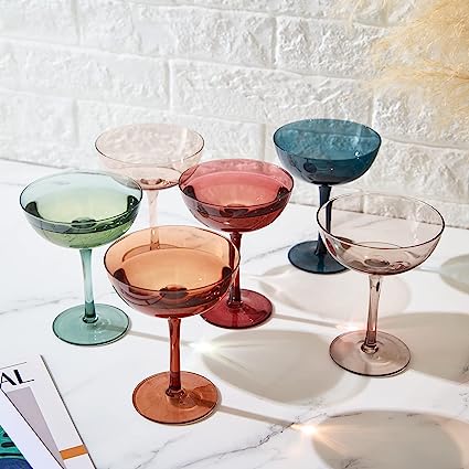 Cocktail & Champagne Coupe Glasses Coupe Cocktail Glasses 7 oz | Set of 6-3
