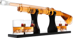 Shotgun Whiskey Decanter Set - 800 ml & 4 12oz Bullet Glasses-4