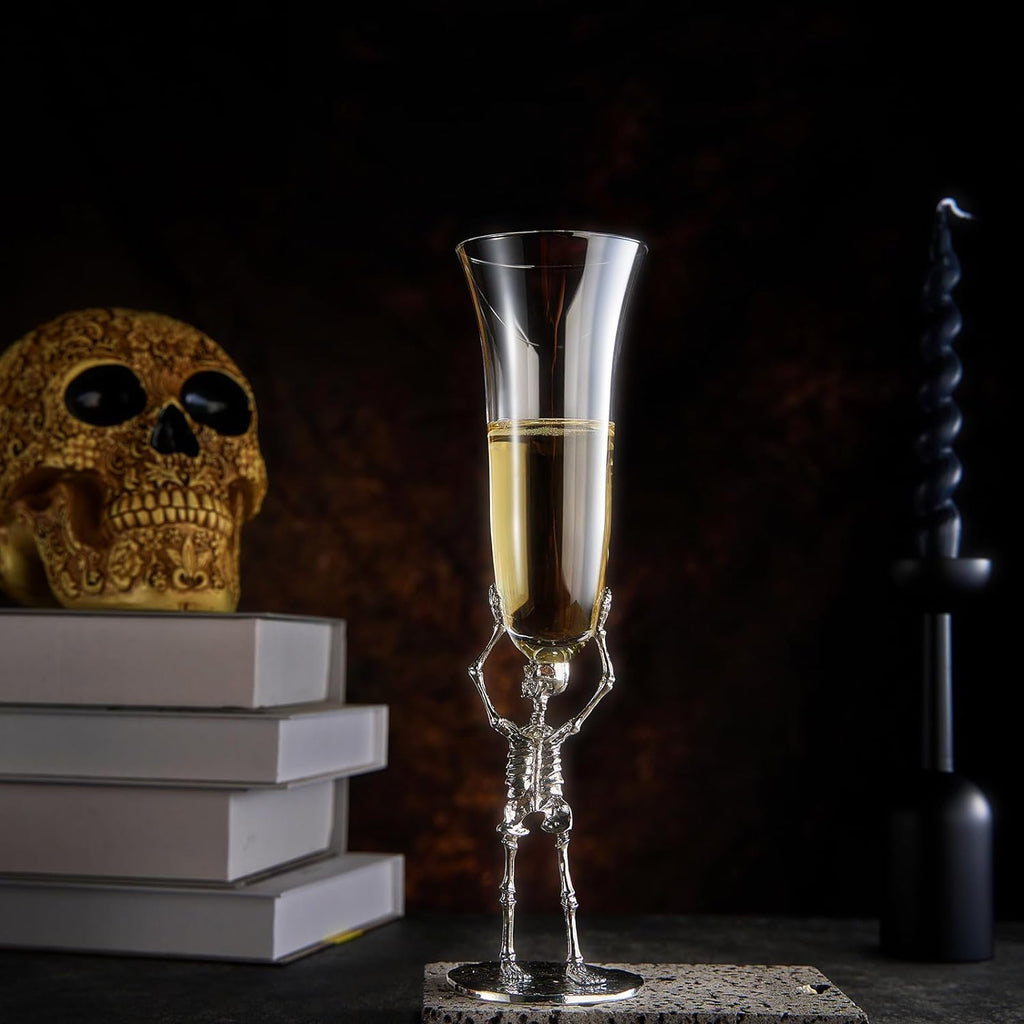 Skeleton Champagne Flute Glass | Single | 7.5oz