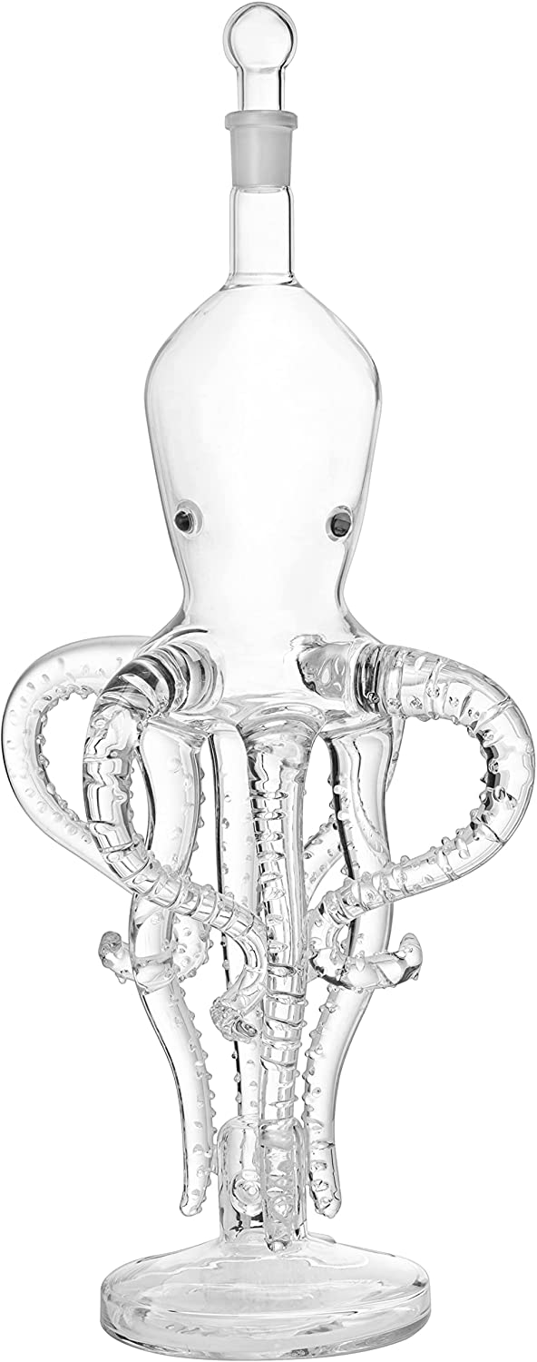 Tall Octopus Whiskey and Wine Decanter 500ml-3