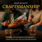 Galactic Command Cruiser Decanter Set | Handmade Glass | 17 Oz-4