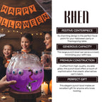 Glass Pumpkin Drink Dispenser 2 Gallon | Fall, Halloween & Thanksgiving Party Beverage Server with Spigot | Clear Pumpkin Punch Bowl for Autumn Events, Kitchen Bar & Holiday Drink Station Decor Gift-4