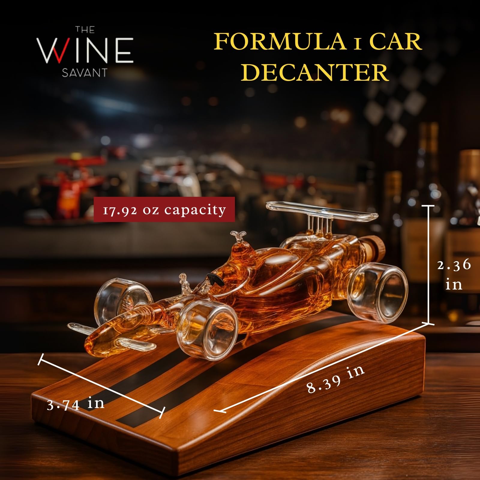 F1 Racecar Whiskey Decanter - 8.12oz-1