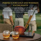 Golf Club Whiskey Decanter and 2 Liquor Glasses - 29 OZ Decanter & 15 OZ Glass Set-2
