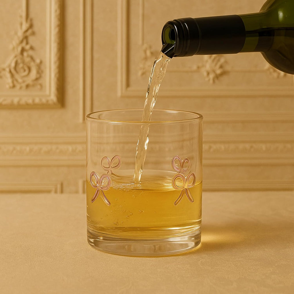 Coquete Bowtie Cocktail Juice Glass | Set of 2 | Blush Pink-1