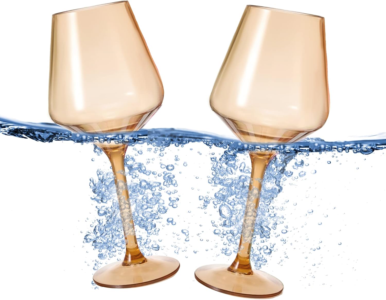 Floating Wine Glasses for Pool - Set of 2-15 OZ (Green)
