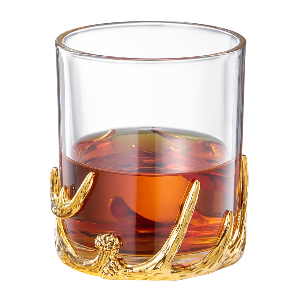 Gold Antler Double Old Fashioned Whiskey Glass, 11.84 oz DOF Tumbler