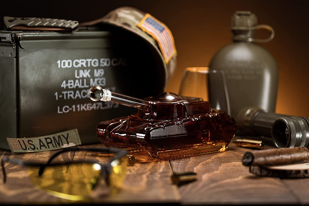 Tank Whiskey Decanter - Military Veteran Gifts - 1000ml-2