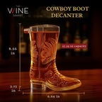 Western Cowboy Boot Whiskey Decanter 27oz-2