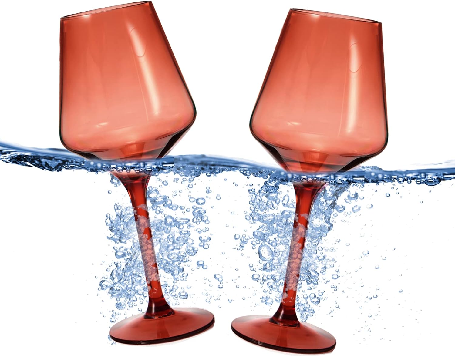 Floating Wine Glasses for Pool - Set of 2-15 OZ (Green)
