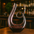Art Series Swirl Wine Decanter – Hand Blown, Lead-Free Glass-0