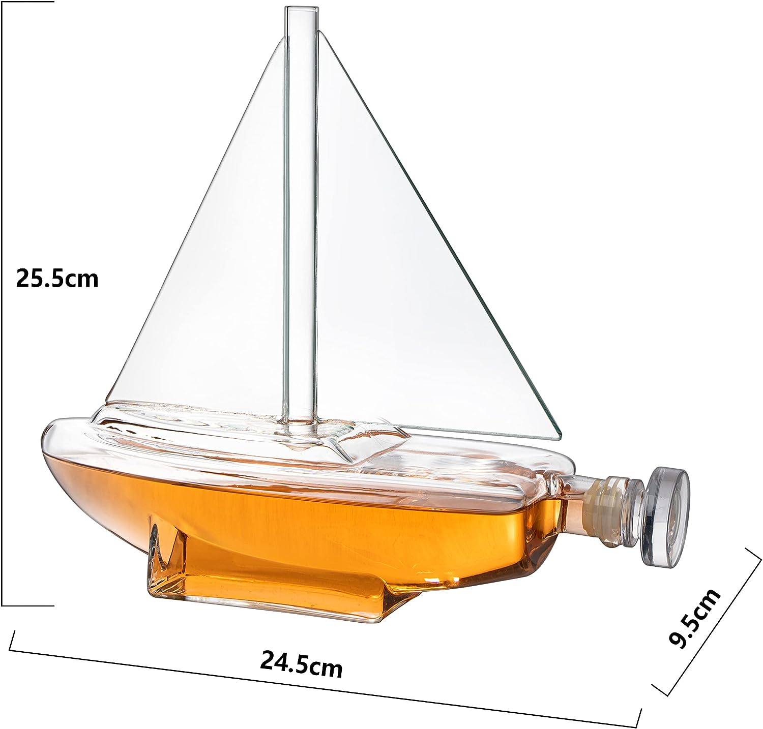 Sailboat Whiskey & Wine Decanter Ship -  750ml-3