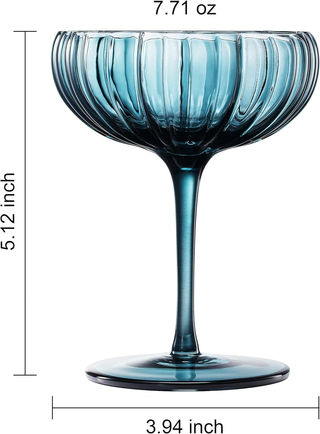Khen Flower Modern Wavy Glass Coupes Martini-1