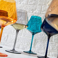 Jewel Colored Crystal Wine Glass Set of 6 - Large 20 oz (Jewel)