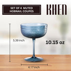 Khen Muted Hobnail Coupes Vintage Textured Pastel Style