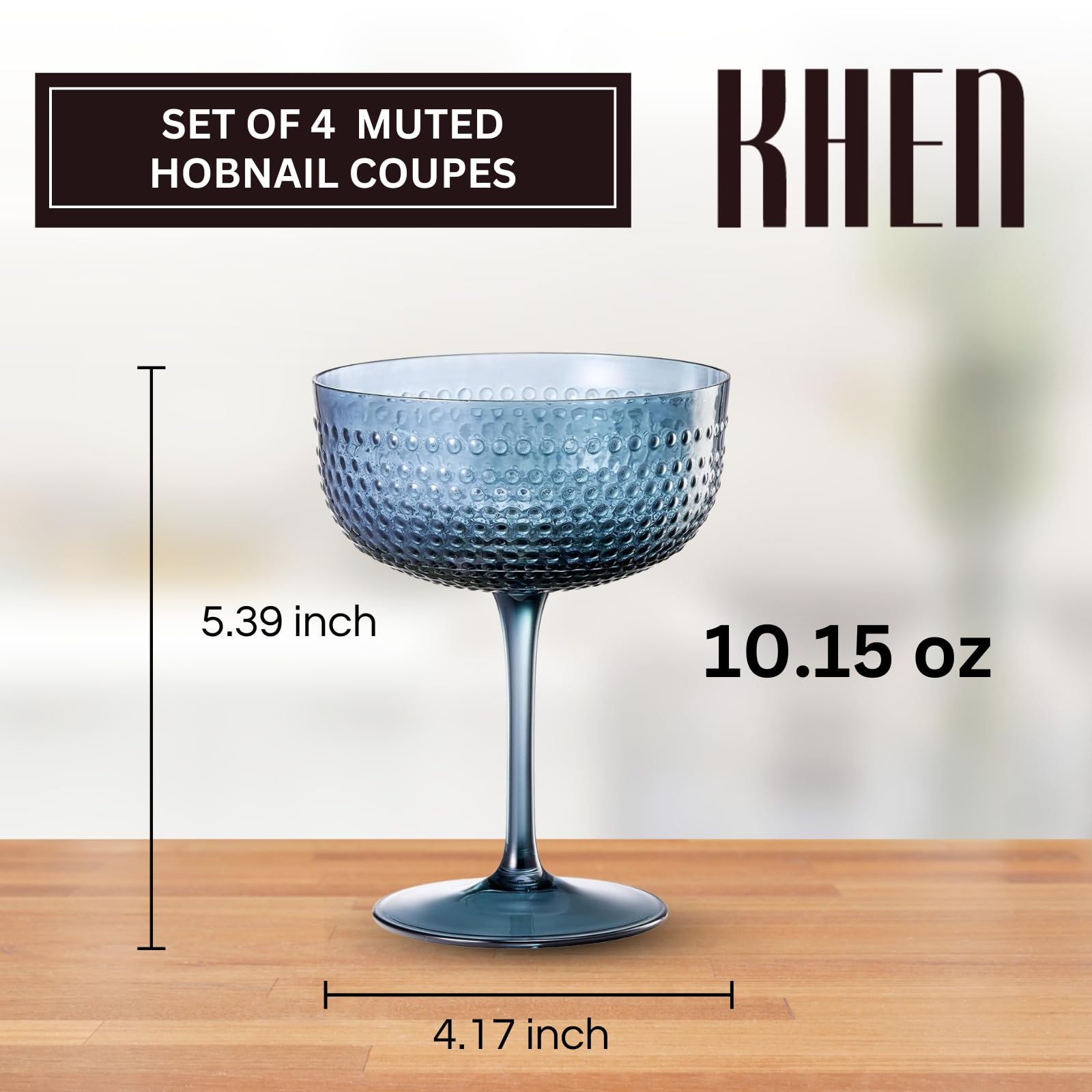 Khen Muted Hobnail Coupes Vintage Textured Pastel Style