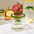Palm Tree Pitcher & 4 Glasses Set Decanter, 9 oz-4