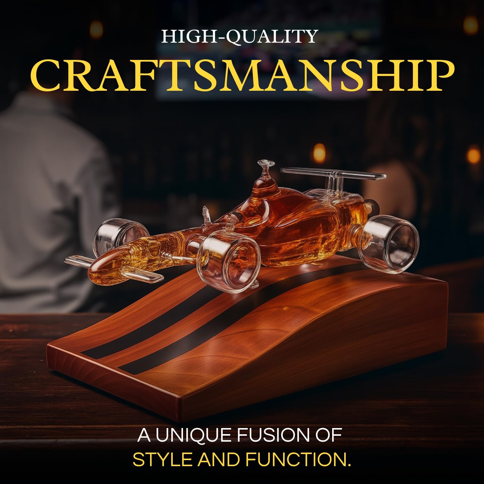 F1 Racecar Whiskey Decanter - 8.12oz-4