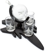 Fighter Jet Wine & Whiskey Decanter Set