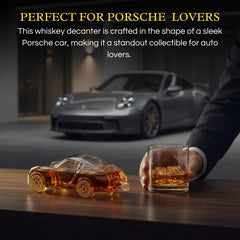 Car Whiskey Decanter 8.5oz, Nascr Porsche Coupe Sports-2