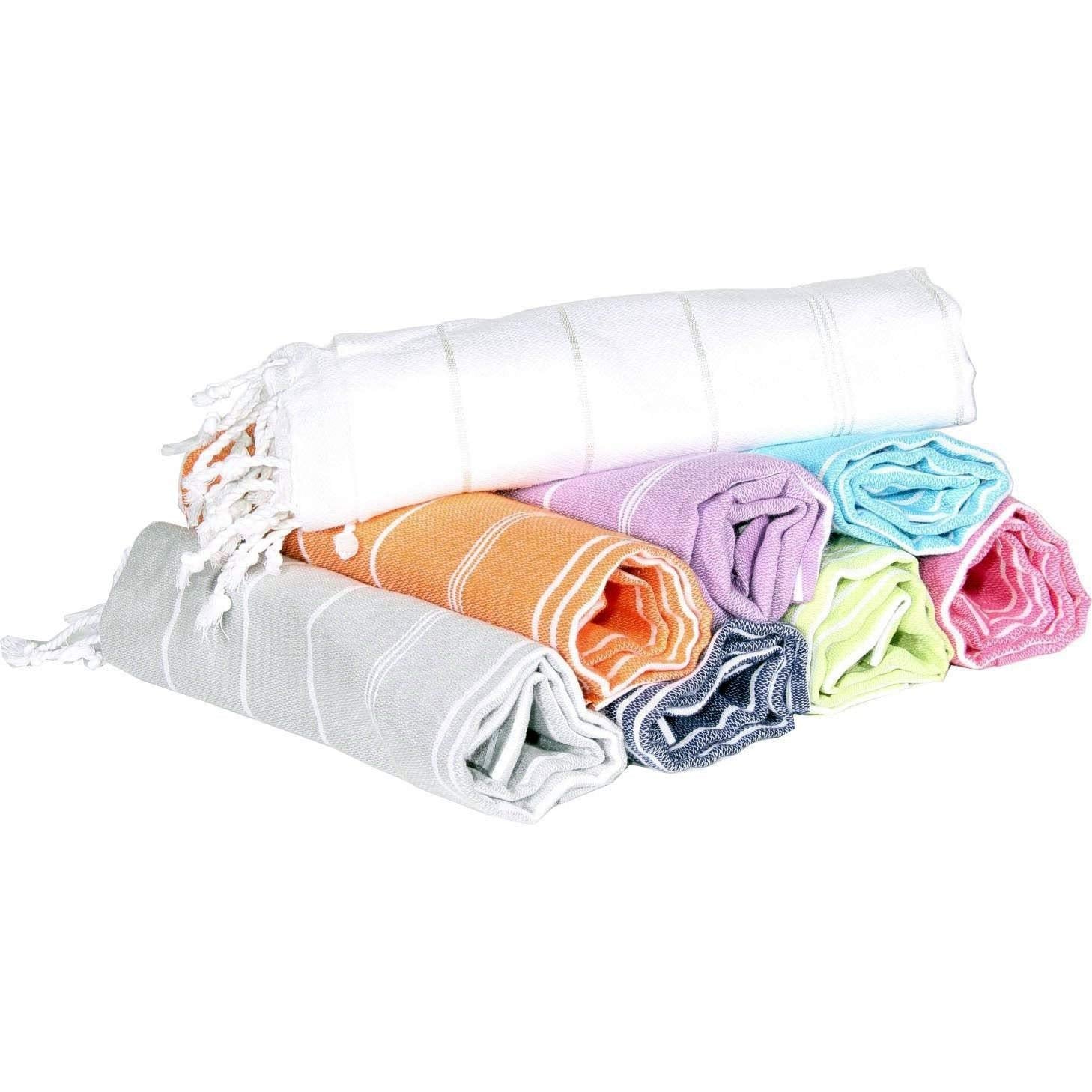 Monaco Turkish Cotton Hand Towel – Lightweight Quick Dry Bathroom, Kitchen & Travel Towel, Luxury Organic Turkish Towel