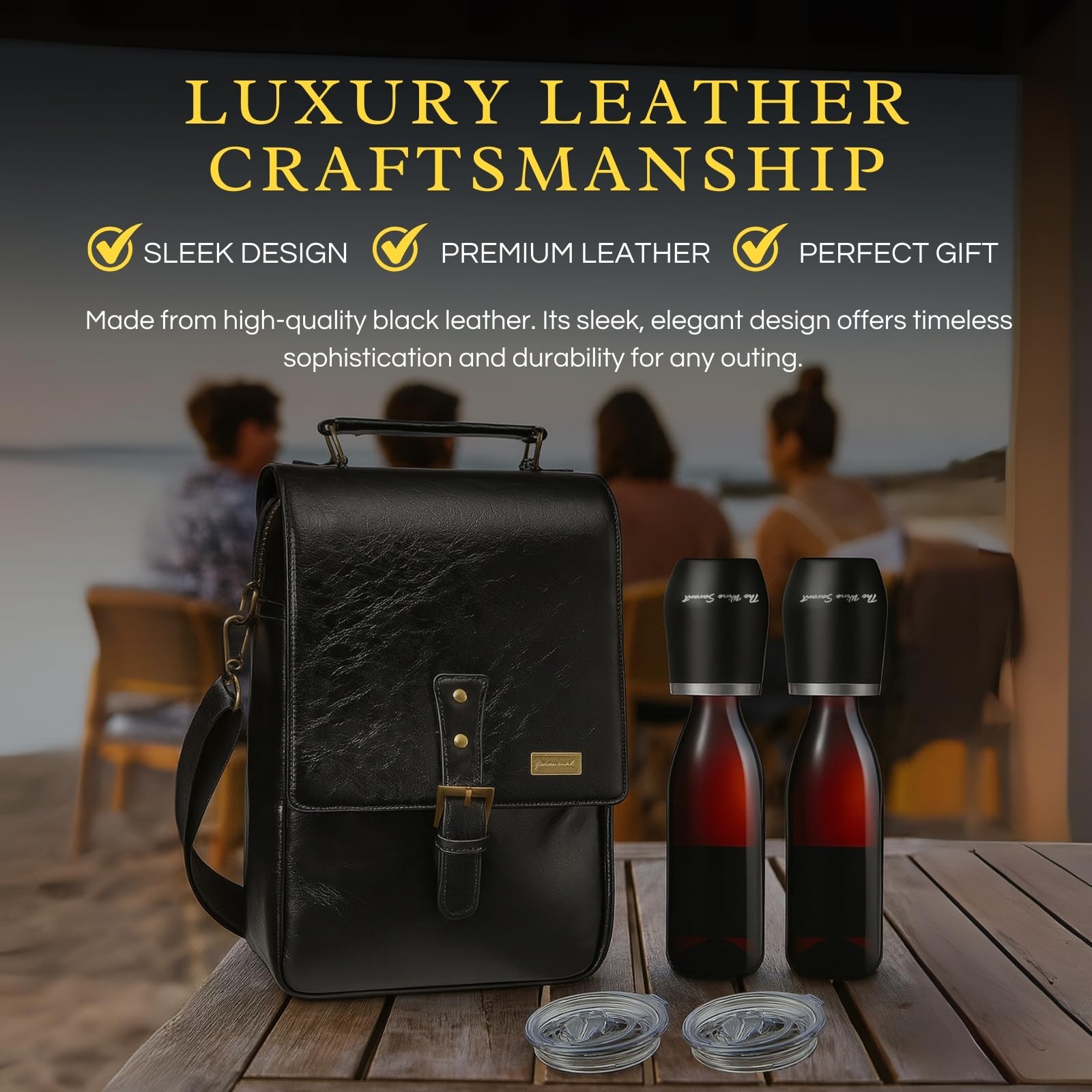 3 Bottle Wine Tote Bag with Tumblers and Opener-2