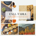 DaDalogy Autumn Birds Family Gathering Woven Tapestry Dining Table Runner (18198)-4