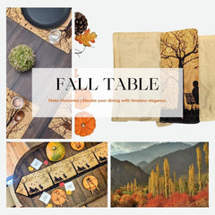 DaDalogy Autumn Birds Family Gathering Woven Tapestry Dining Table Runner (18198)-4