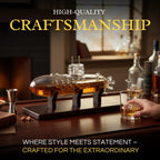 Submarine Whiskey & Wine Decanter Set - Wood Base 25oz-4