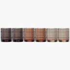 Hobnail Drinking Glasses, Venus Colors Beaded Tumbler | Set of 6-1