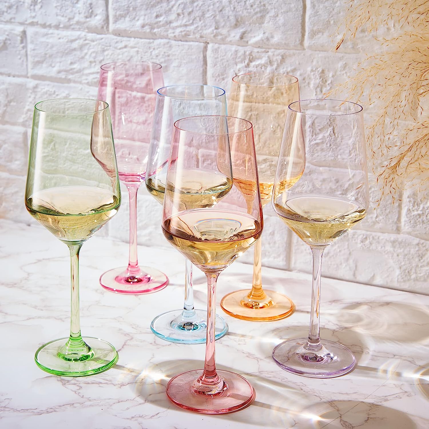 Make Your Own Set Wine Glass SINGLE, Large 12 oz Glass (Magenta)
