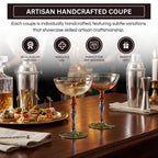 Italian Design Renaissance Amber Cocktail, (Set of 2)