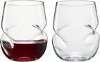 Khen Unbreakable Aerating Stemless Wine Glasses Set of 2-13 oz Clear Glass