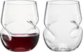 Khen Unbreakable Aerating Stemless Wine Glasses - Set of 2-13 oz Clear Glass-0