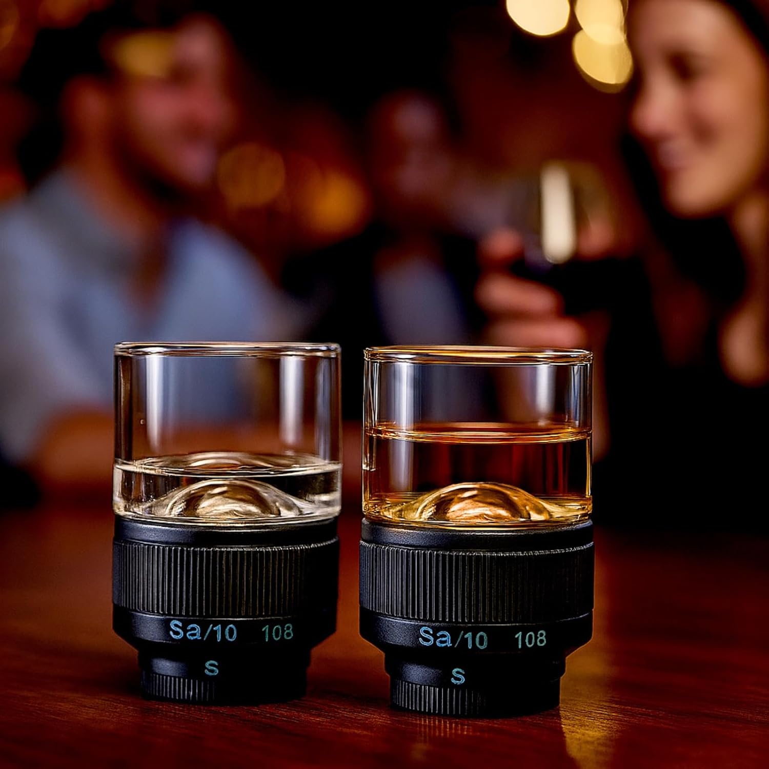 The Wine Savant Camera Lens Whiskey Glasses |Set of 2-1