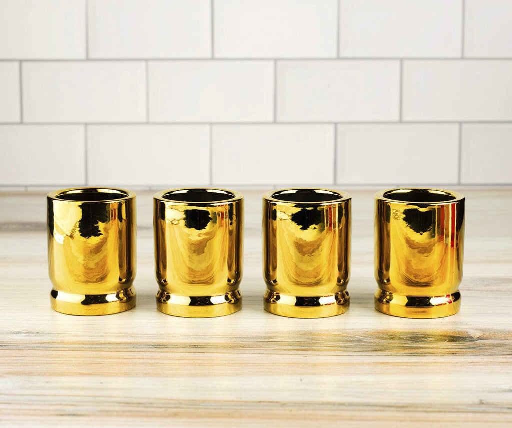 The Wine Savant 50 Caliber Bullet Shot Glasses Set - Set of 4