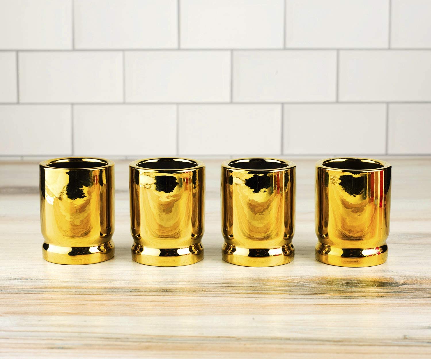 The Wine Savant 50 Caliber Bullet Shot Glasses Set - Set of 4