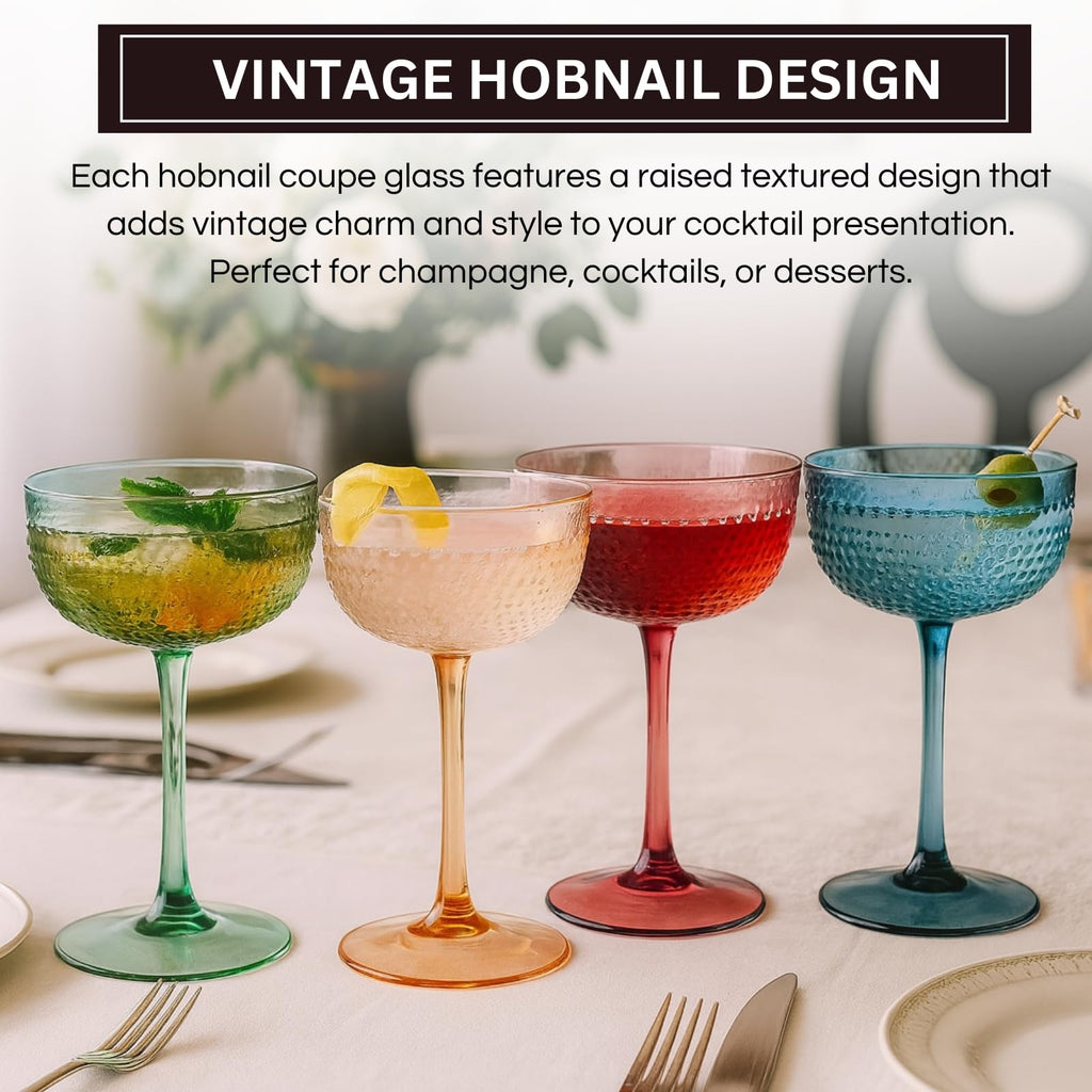 Khen Muted Hobnail Coupes Vintage Textured Pastel Style
