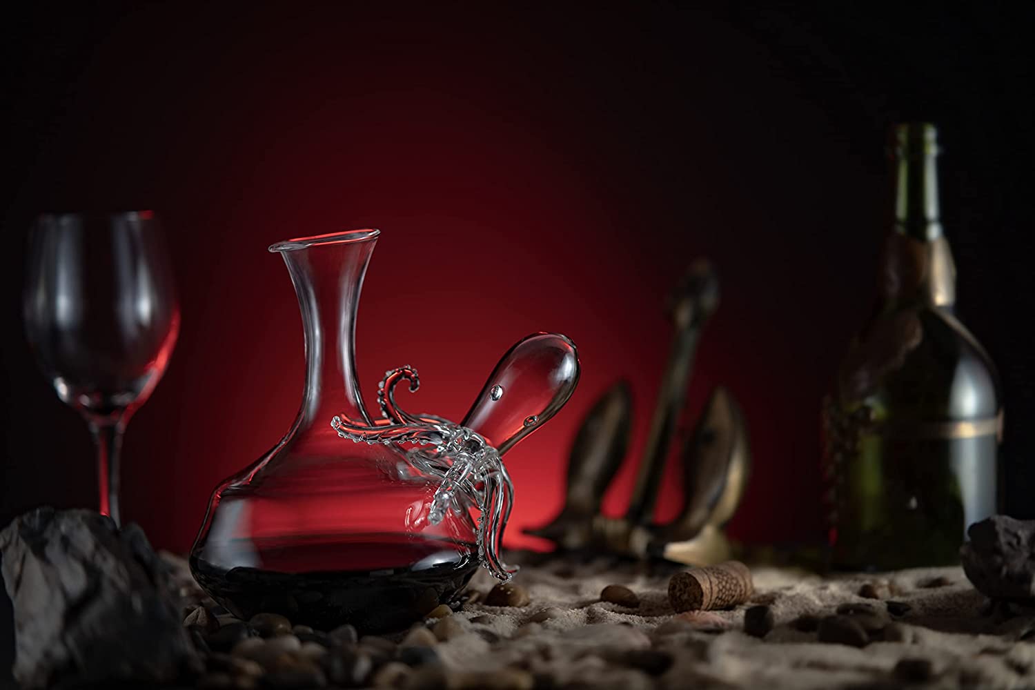 Octopus Tentacle Glass Decanter Handcrafted Decorative-1