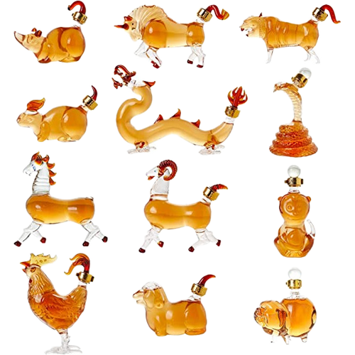 12 Chinese Zodiac Wine & Whiskey Decanter Set | Set of 12-0