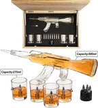 Whiskey Decanter Flag Set - 1000ml AK47 Rifle Gun-2
