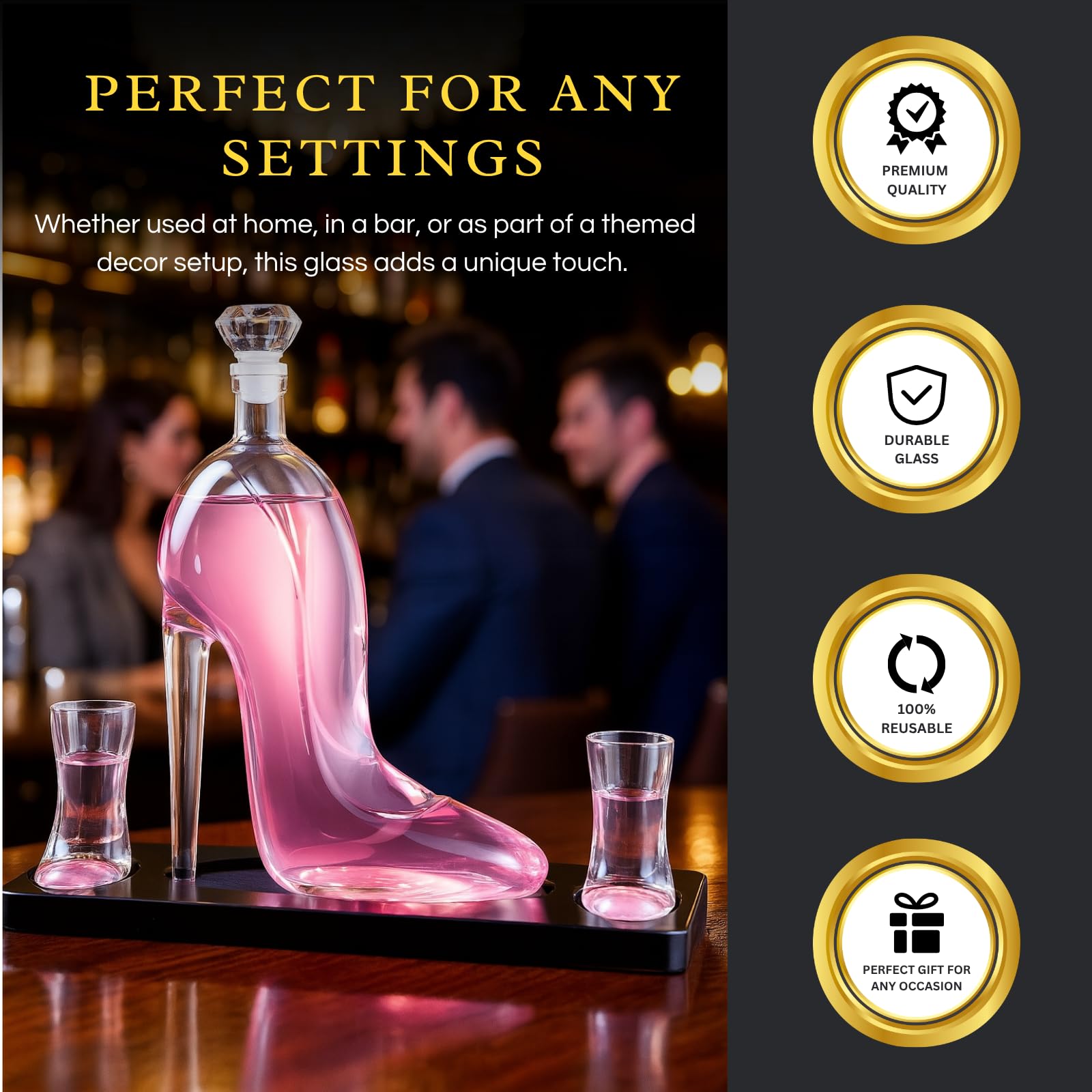 Heel Stiletto High Heels Whiskey and Wine Decanter-3