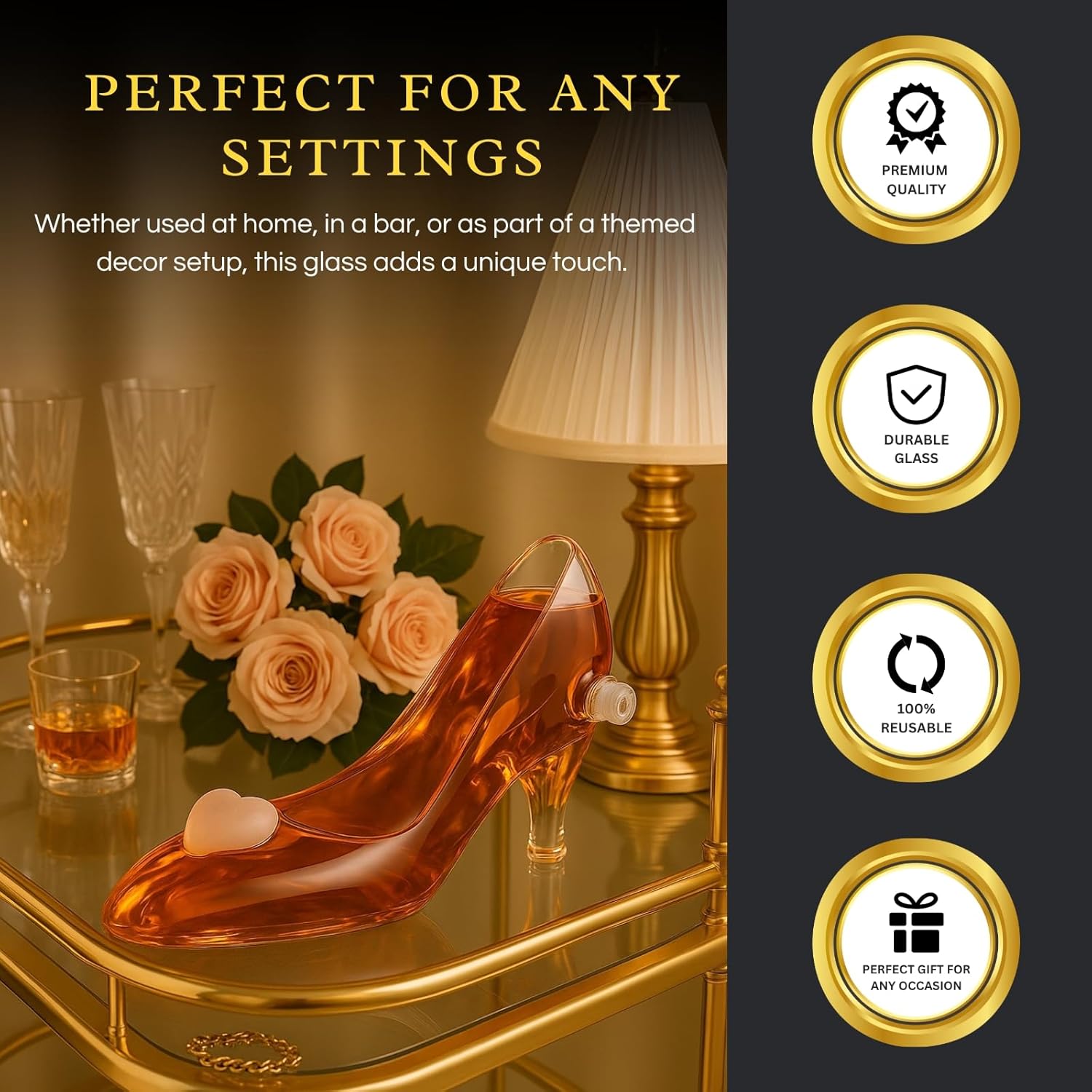 Stiletto Whiskey and Wine Decanter- Elegant Decanter Gifts for Women!