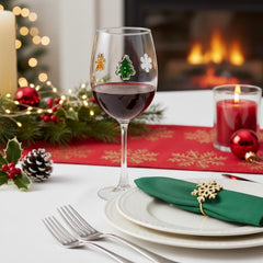 Stemmed Christmas Icon Glass Cups - 14 oz