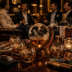 Etched World Decanter Whiskey Globe-1
