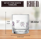 Coquete Bowtie Cocktail Juice Glass | Set of 2 | Blush Pink-2