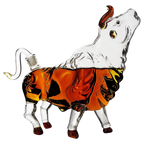 The Wine Savant Charging Bull Heads Up Animal Liquor Decanter-0