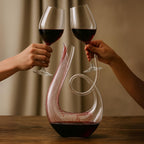 Art Series Swirl Wine Decanter – Hand Blown, Lead-Free Glass-4