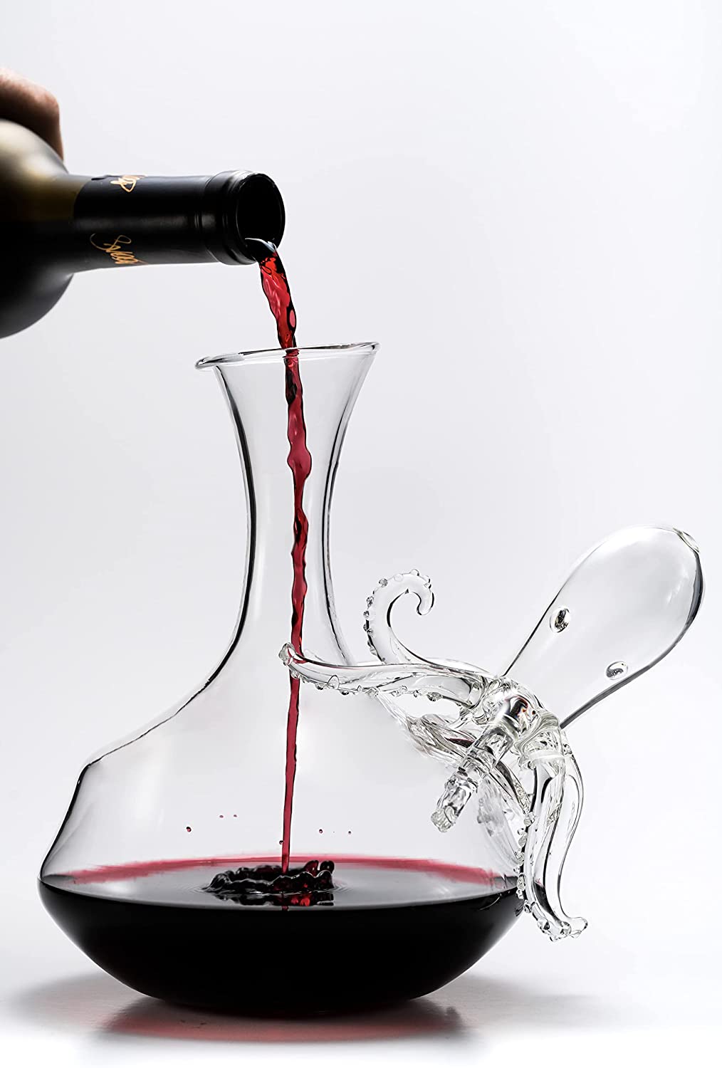 Octopus Tentacle Glass Decanter Handcrafted Decorative-3