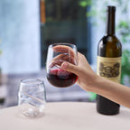 Khen Unbreakable Aerating Stemless Wine Glasses - Set of 2-13 oz Clear Glass-1